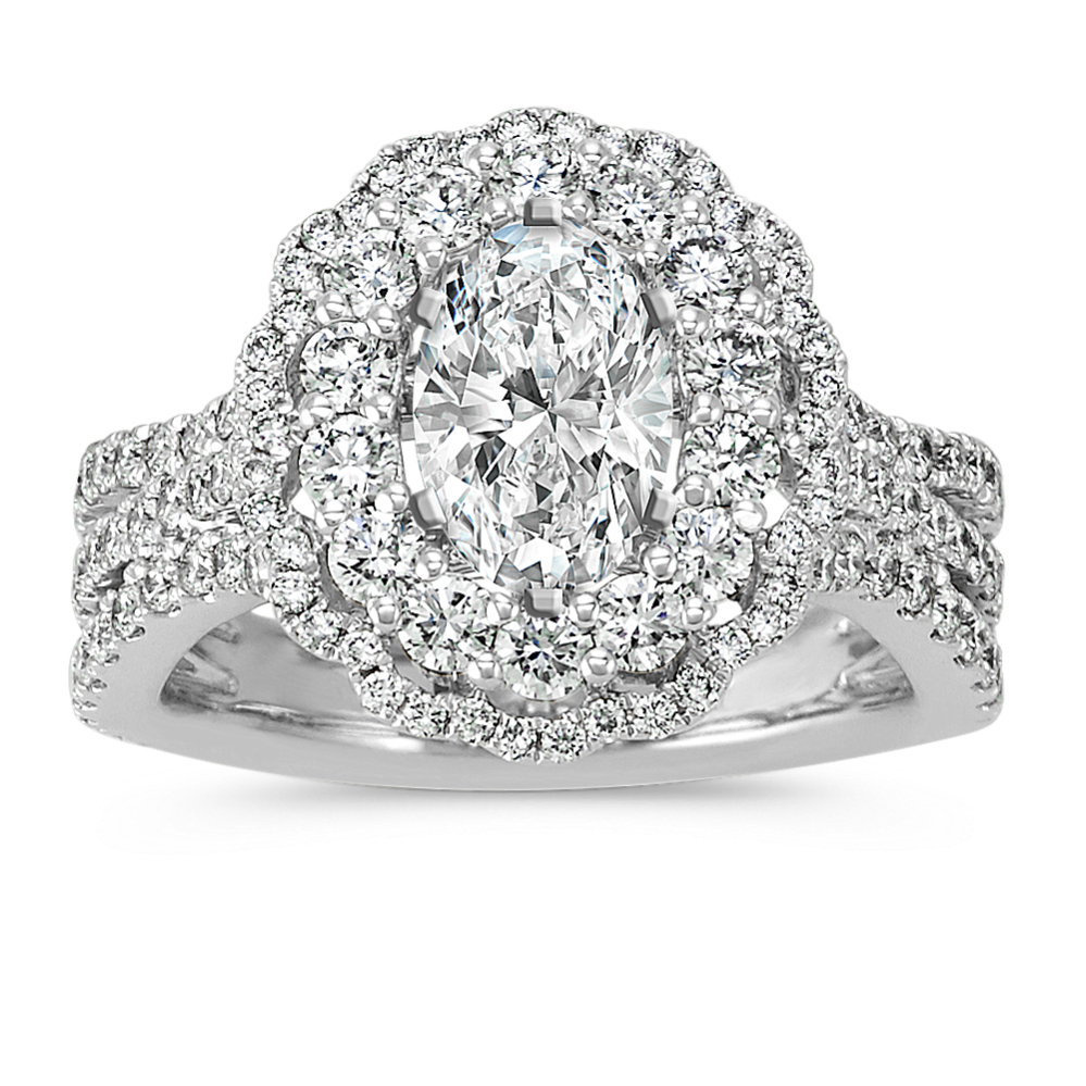 Dione Double Halo Engagement Ring