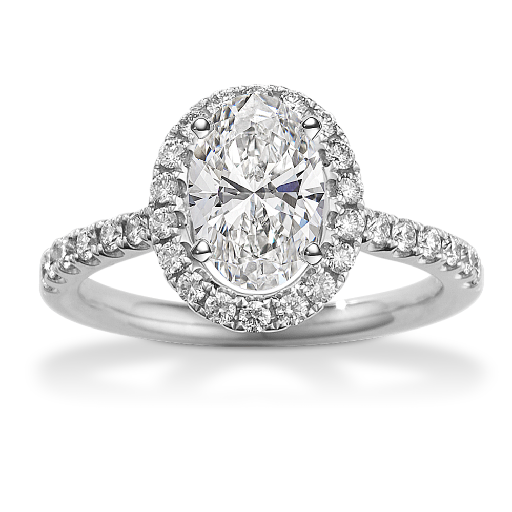 Vista Halo Engagement Ring for 1 ct Oval