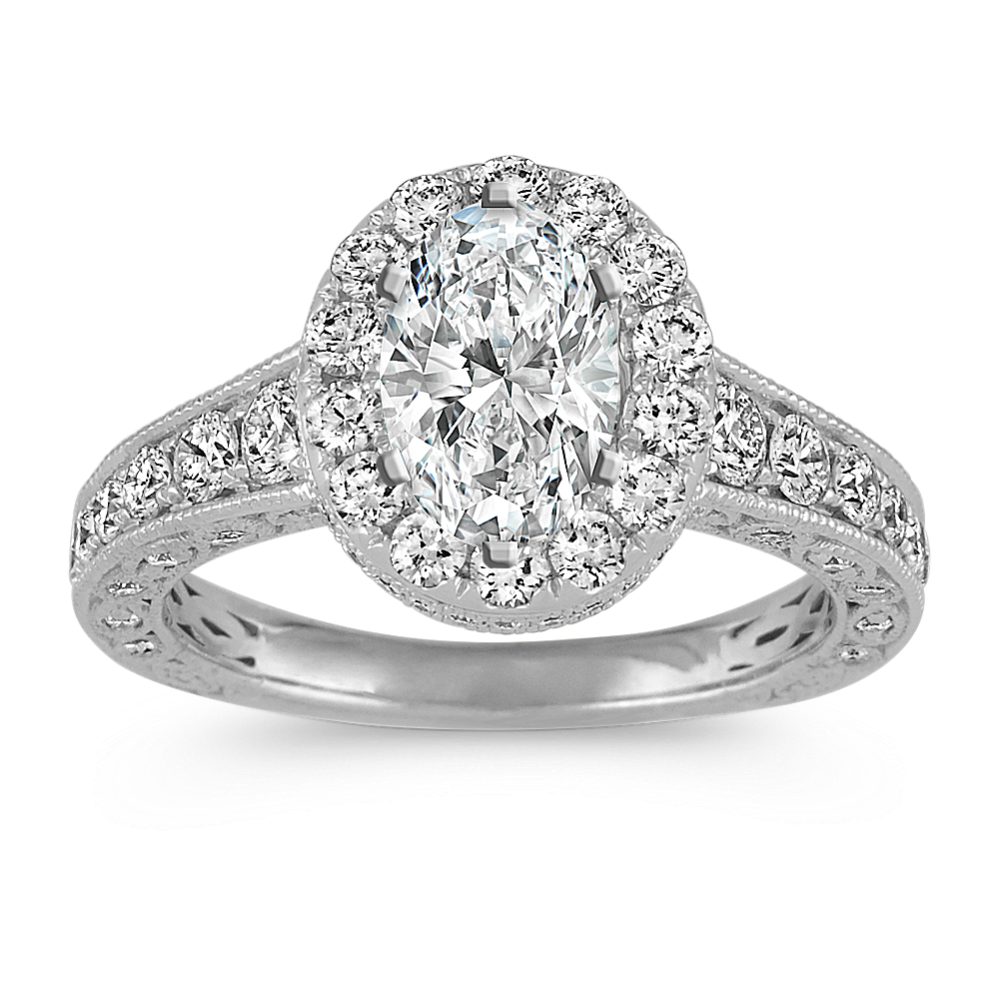 Trieste Halo Engagement Ring (Oval)