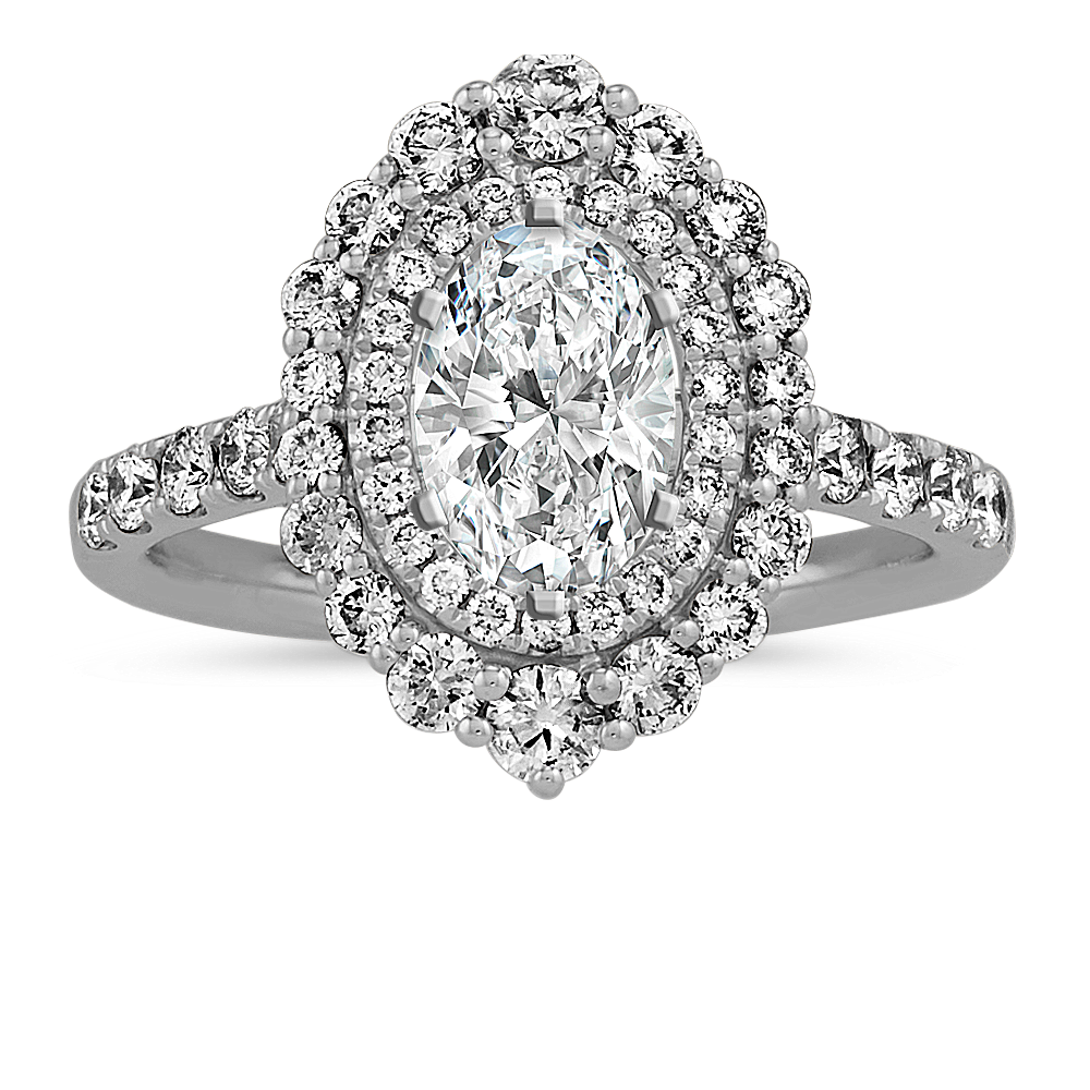 Avignon Double Halo Engagement Ring