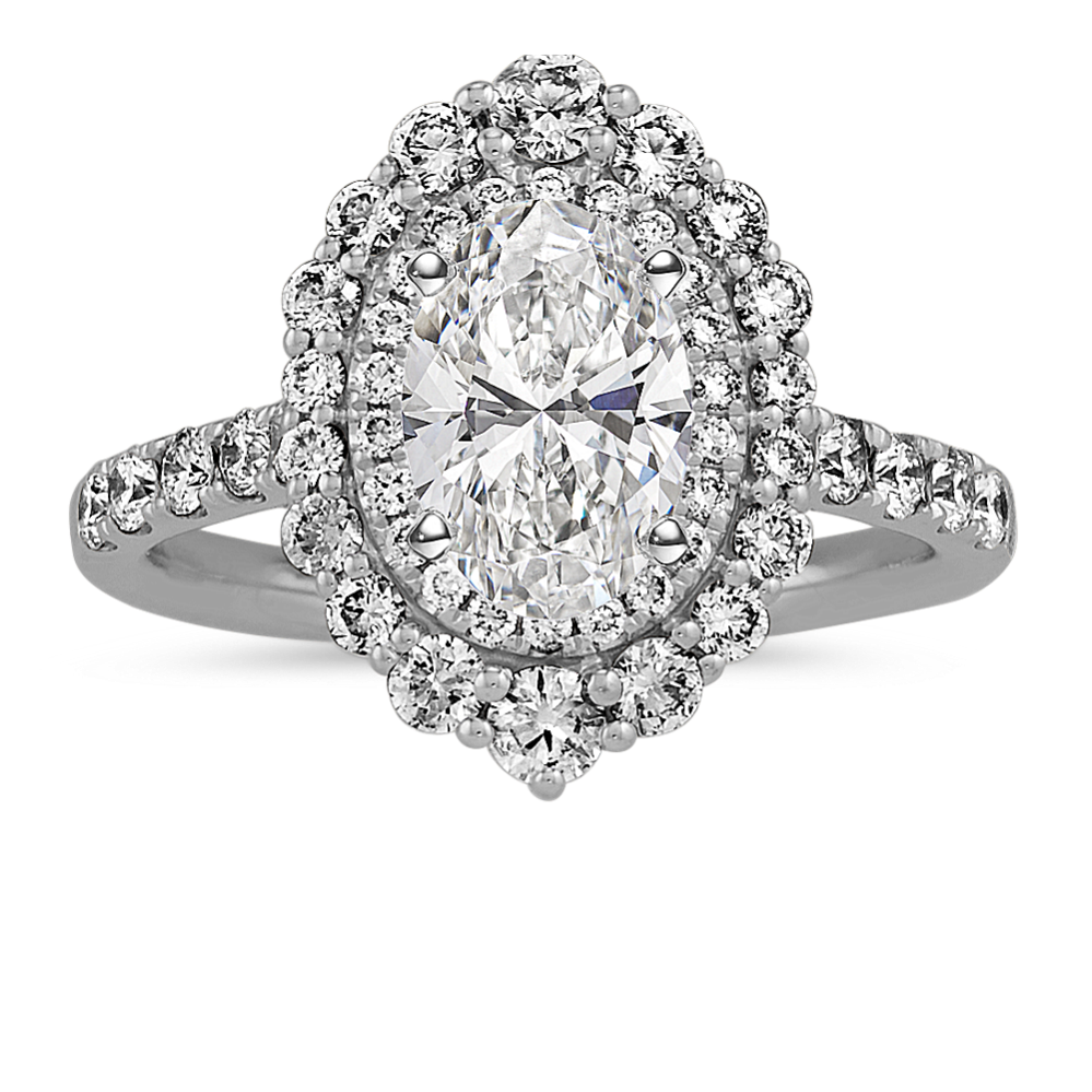 Avignon Double Halo Engagement Ring