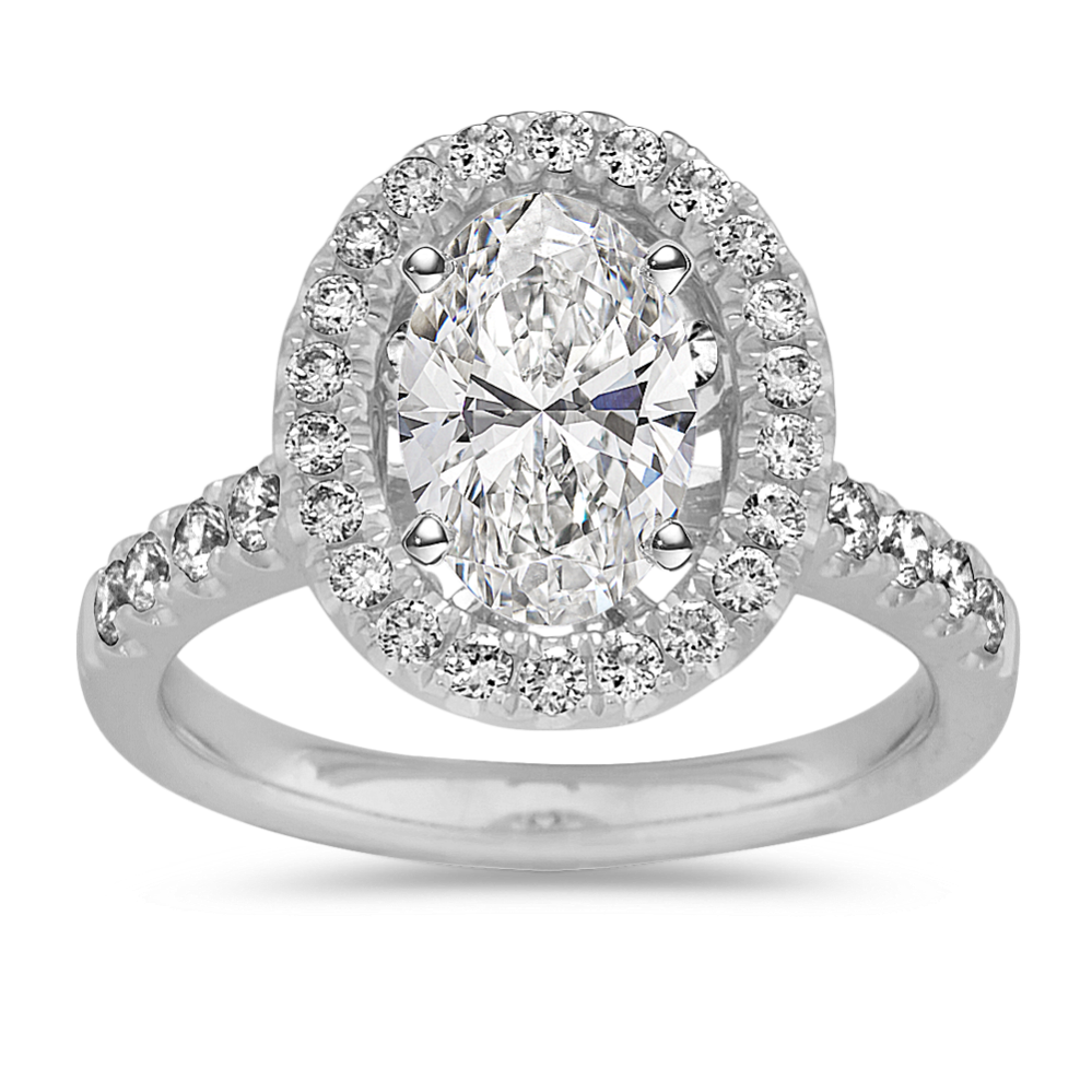 Tulip Hidden Halo Engagement Ring (Oval)