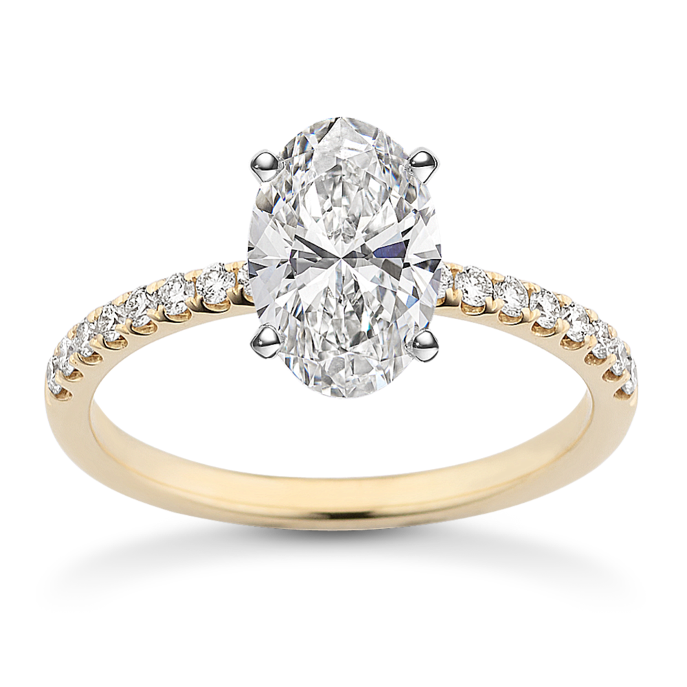 Vista Diamond Pave Engagement Ring