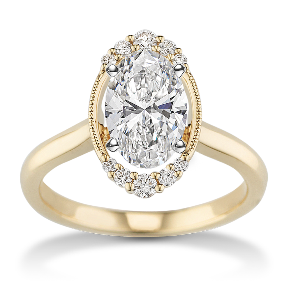 Lucienne Halo Engagement Ring (Oval)