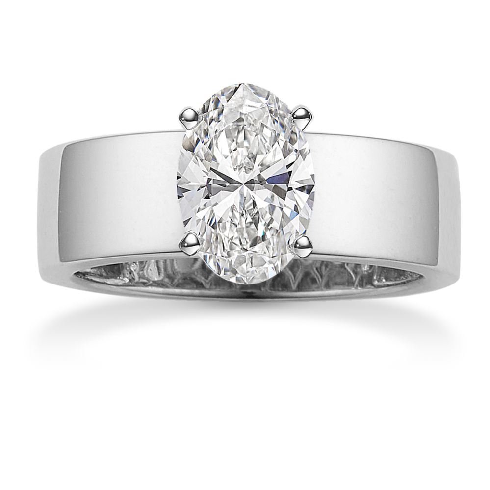 Cigar Band Engagement Ring