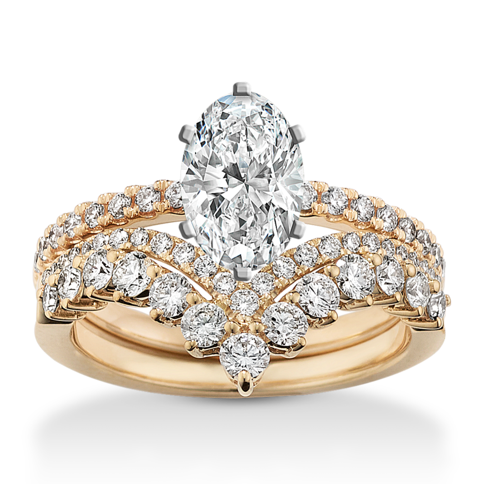 Vista Pave Wedding Set