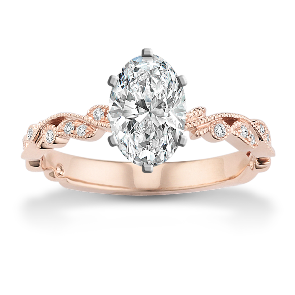 2.04 ct. Lab-Grown Diamond Engagement Ring in Rose Gold