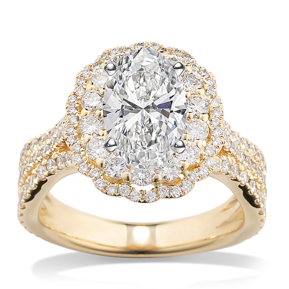 Dione Double Halo Engagement Ring