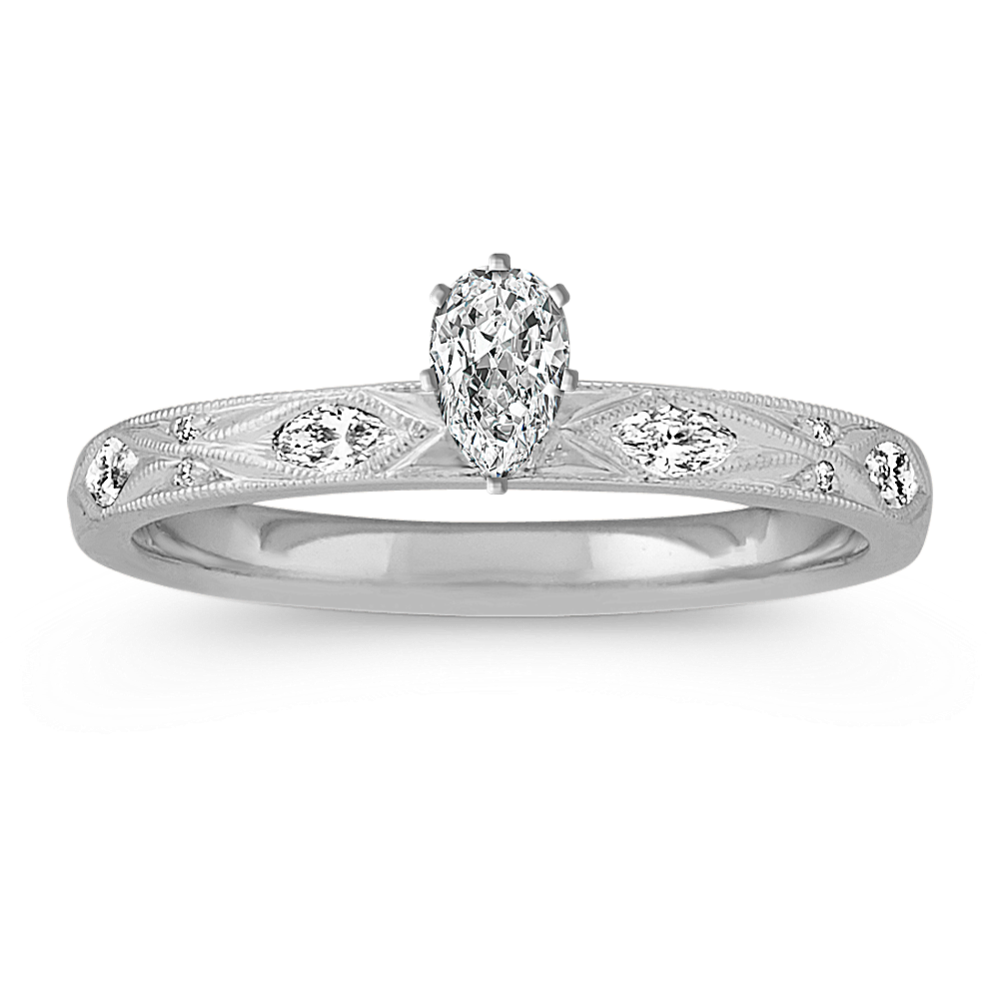 Canto Diamond Vintage Engagement Ring