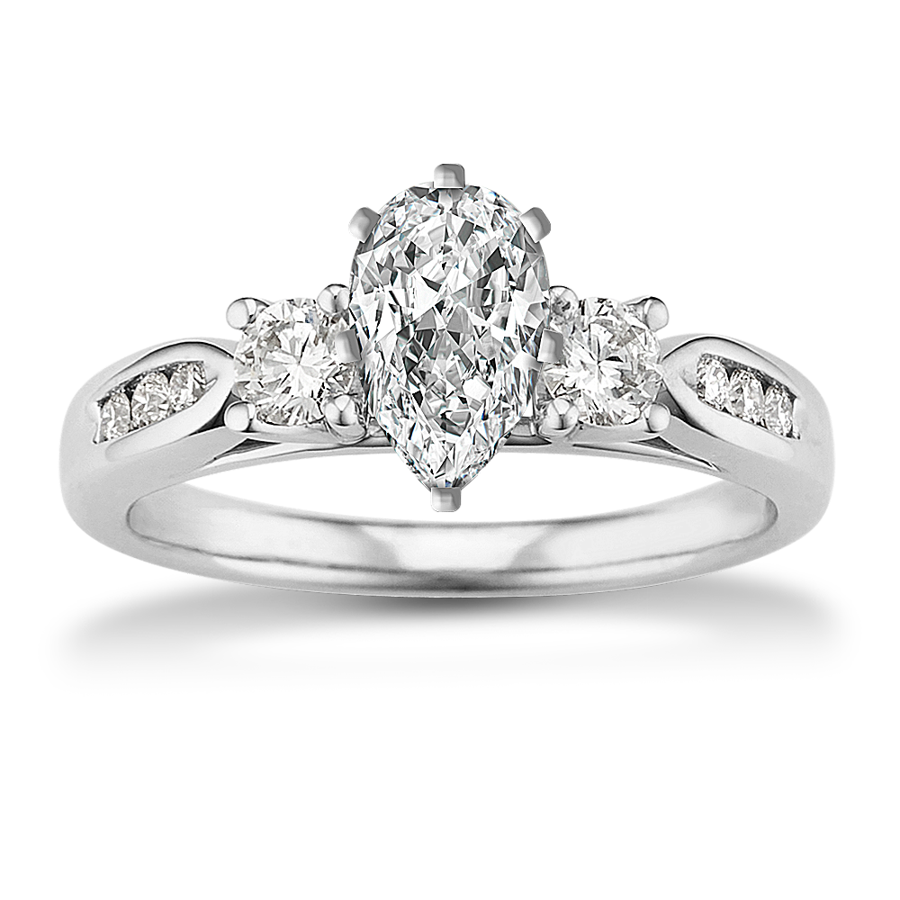 1/3 ct. Three Stone Diamond Engagement Ring