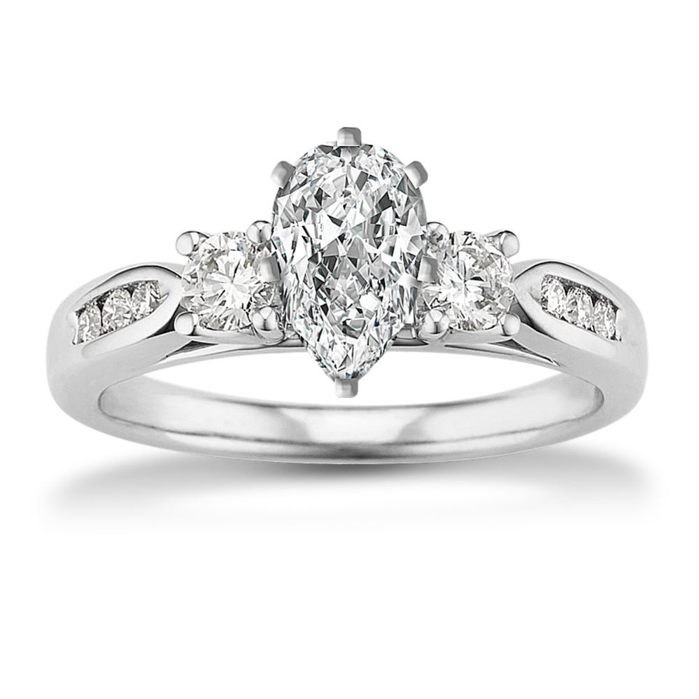 Adalee Three-Stone Engagement Ring