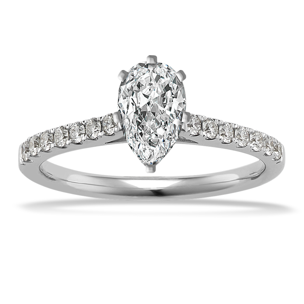 Vista Pave Cathedral Engagement Ring