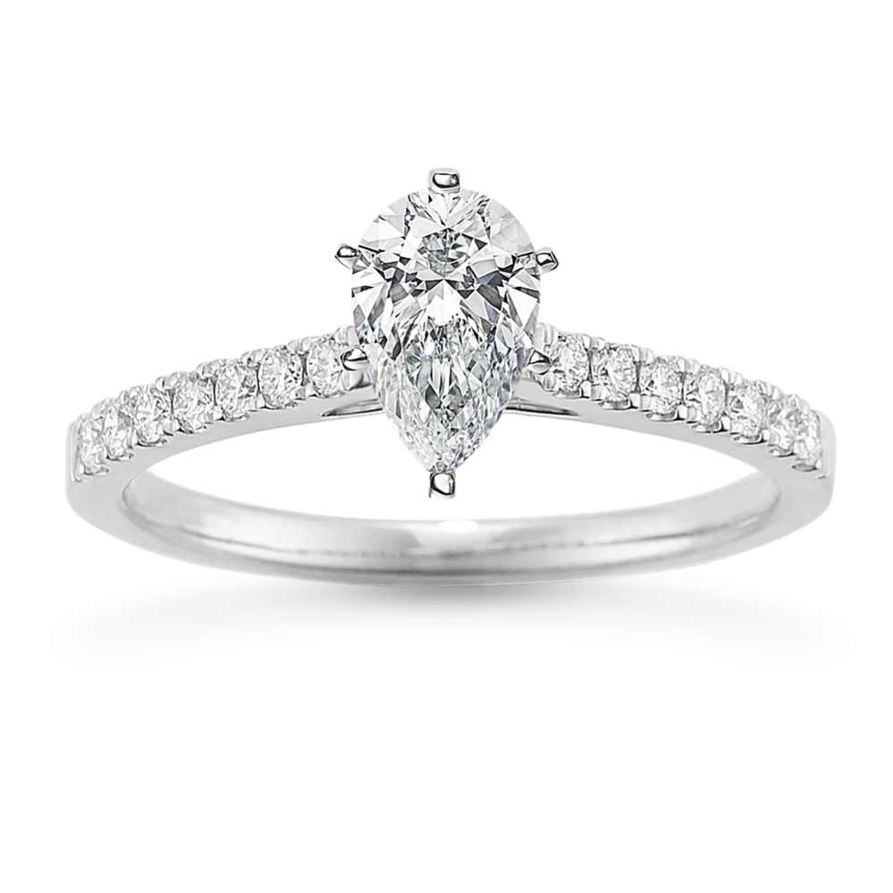 Vista Pave Cathedral Engagement Ring