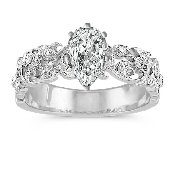 Vintage Vine Diamond Engagement Ring
