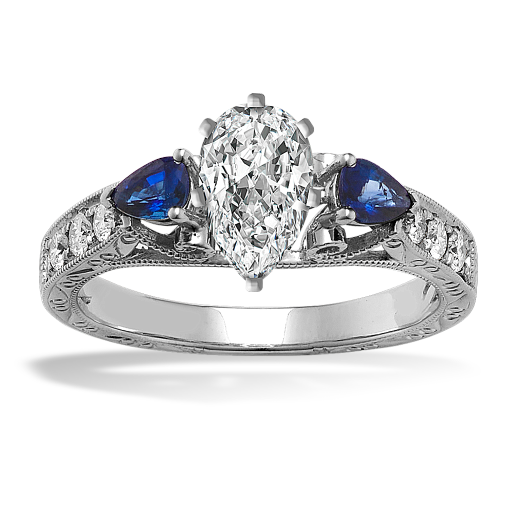 Livia Sapphire & Diamond Engagement Ring