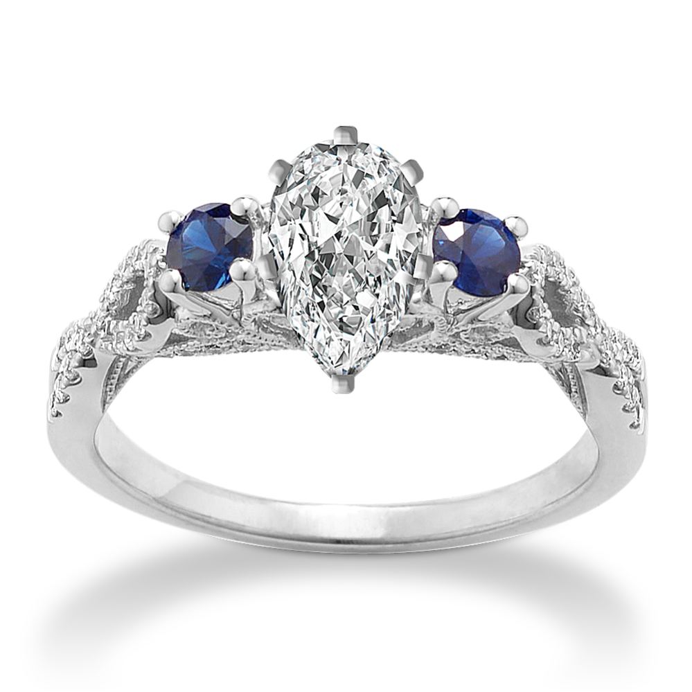 Giverny Sapphire & Diamond Engagement Ring