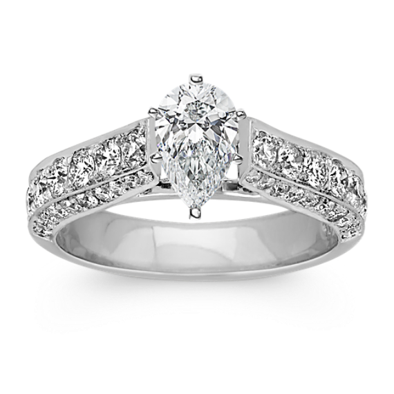 Palermo Cathedral Engagement Ring in Platinum