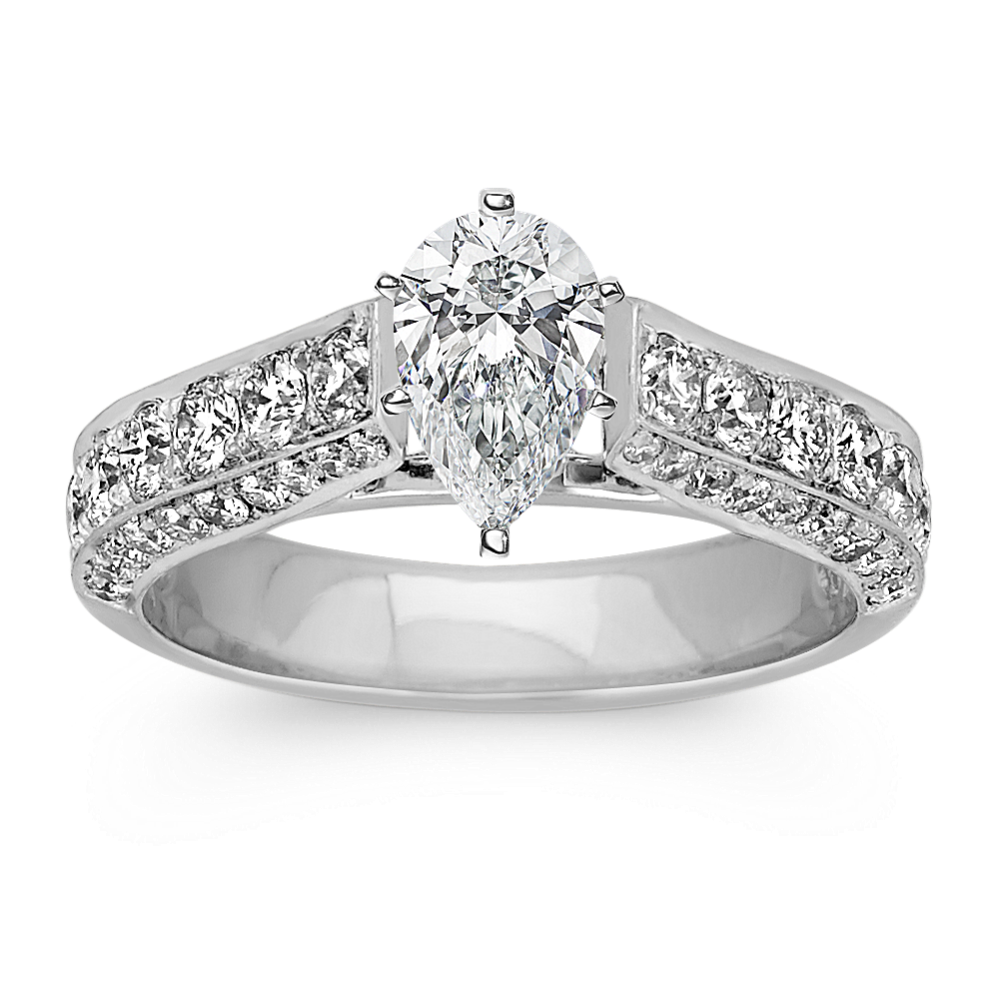 Palermo Cathedral Engagement Ring in Platinum