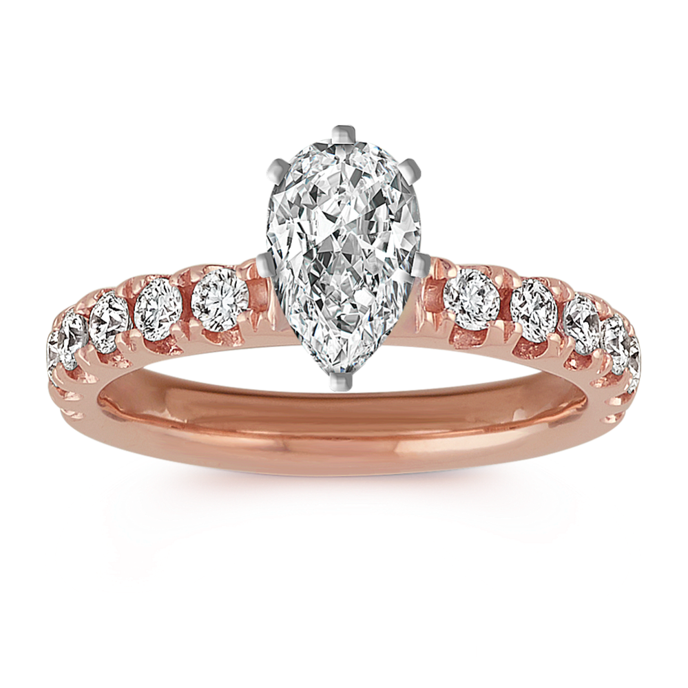 Pave-Set Diamond Engagement Ring