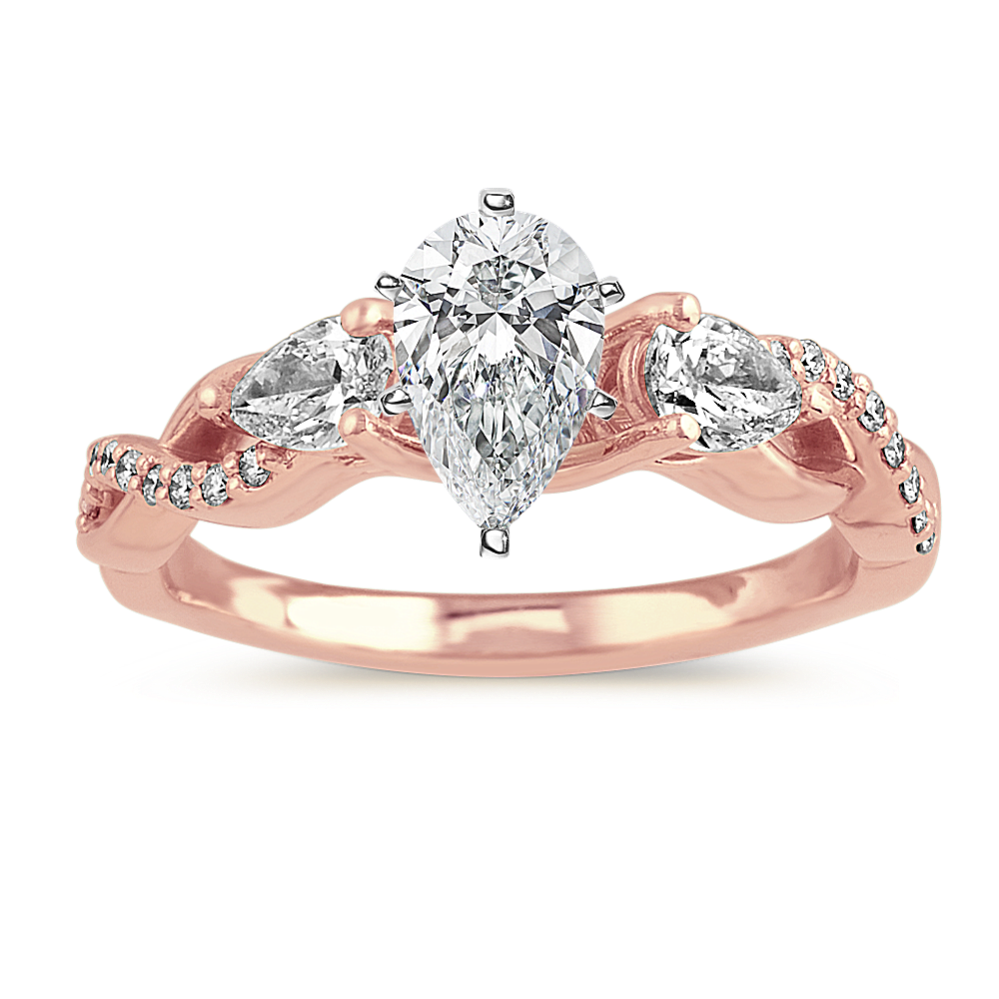 Three-Stone Infinity Engagement Ring