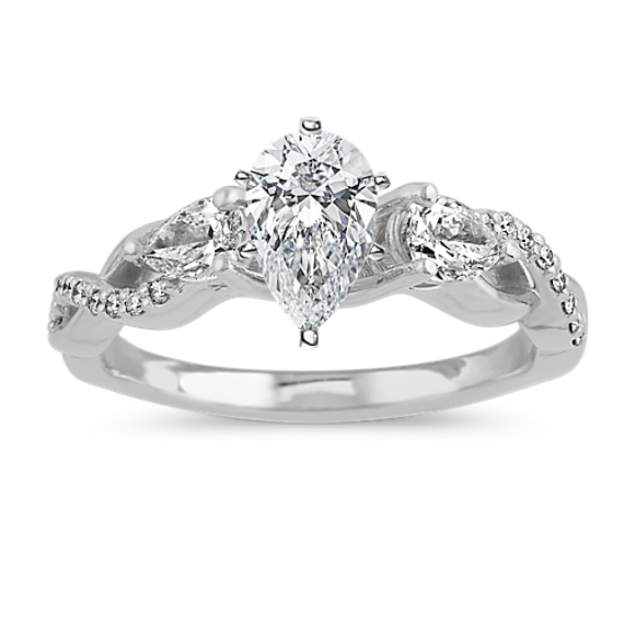 Three-Stone Infinity Engagement Ring