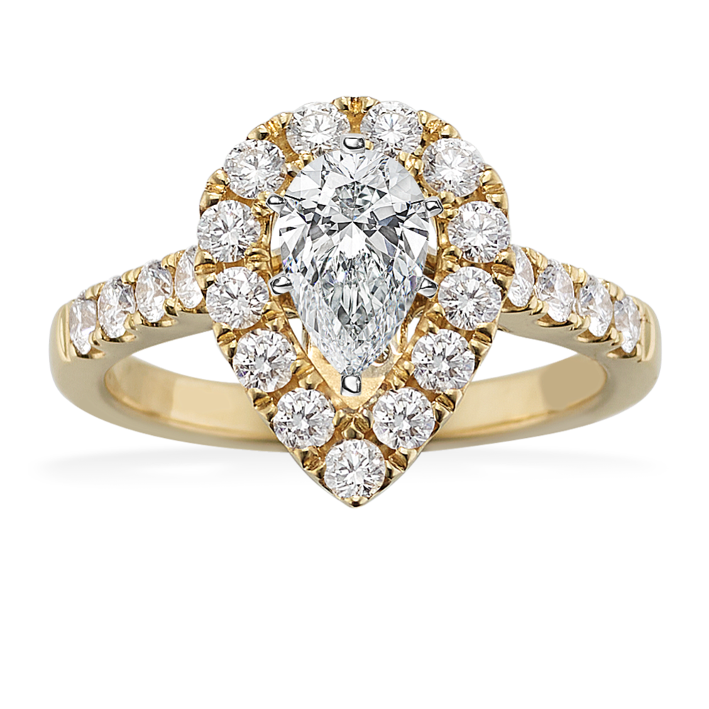Showstopper Engagement Ring for 1 ct Pear