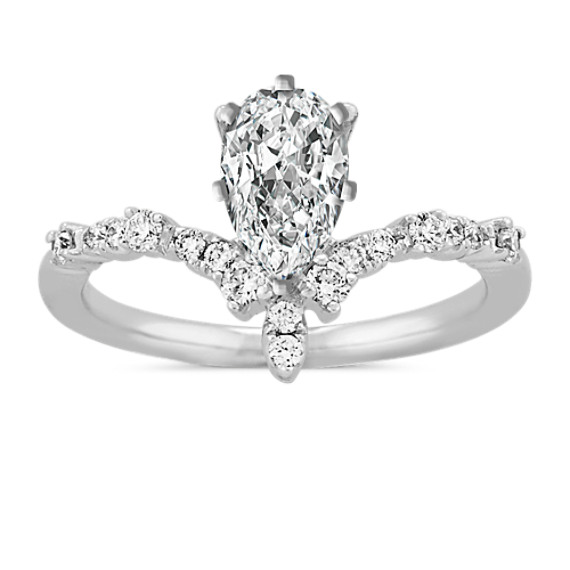 Pick-Your-Gemstone Diamond Ring in 14k White Gold
