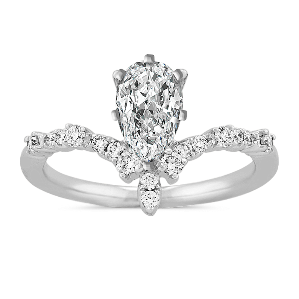 Pick-Your-Gem Diamond Ring in 14k White Gold