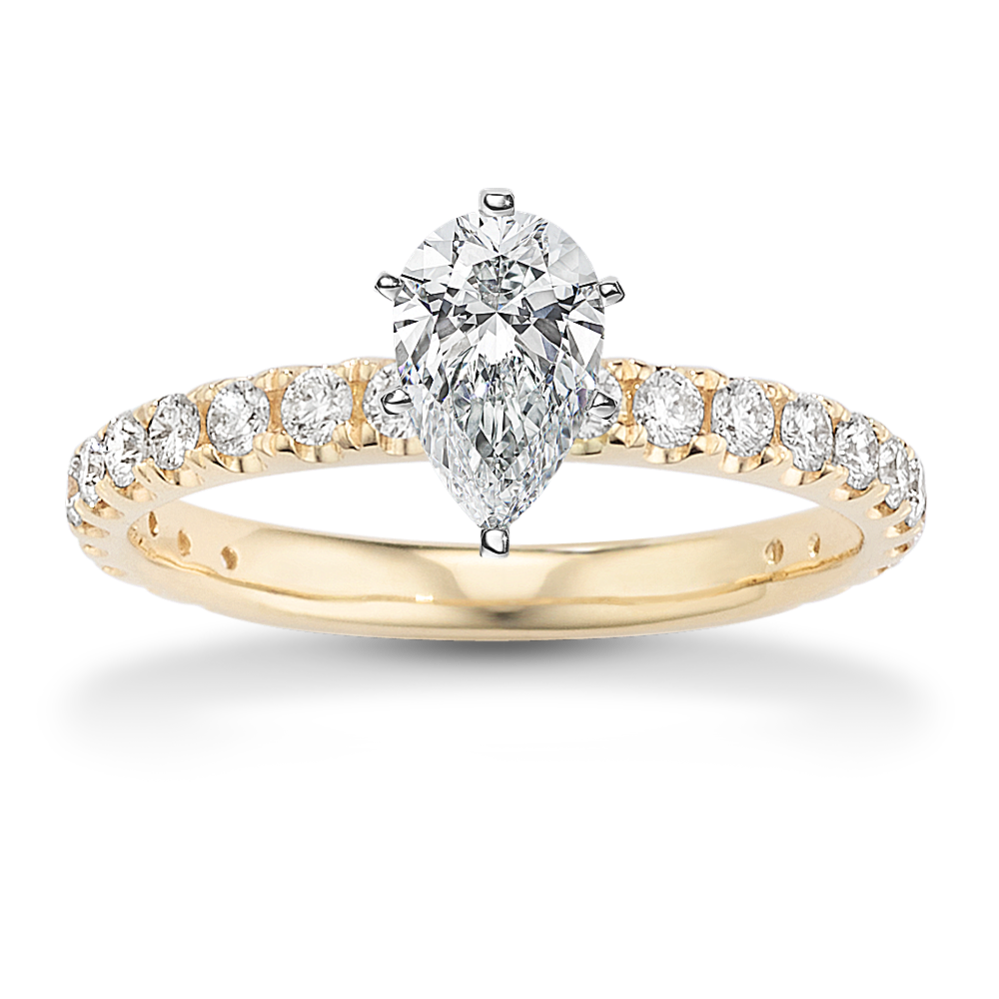 Chanson Diamond Pave Engagement Ring