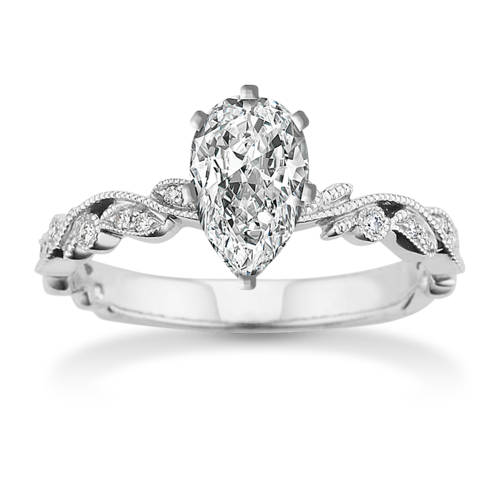 1.06 ct. Lab-Grown Diamond Engagement Ring in White Gold