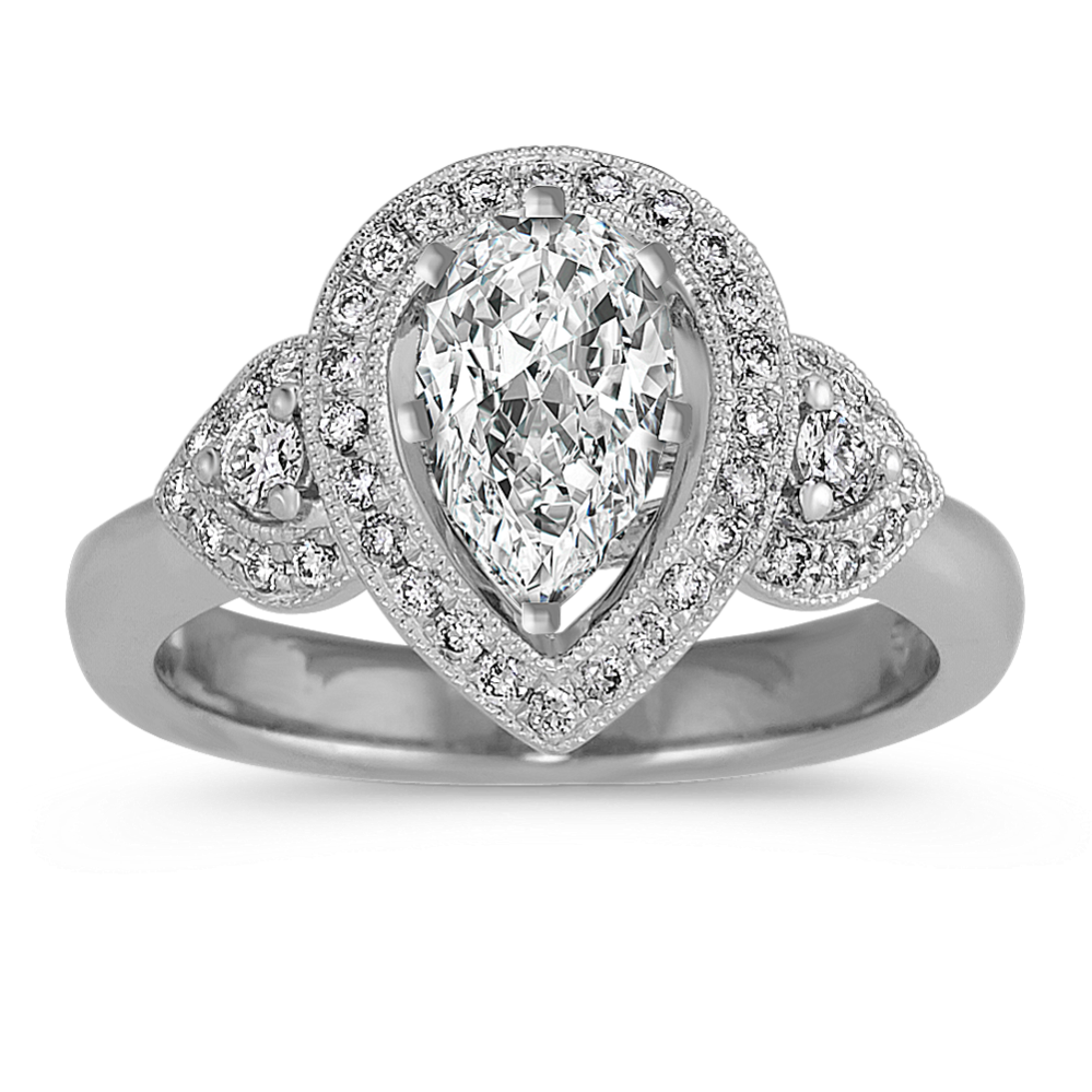 Shane co pear shaped engagement outlet ring
