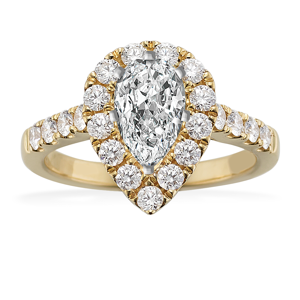 Showstopper Engagement Ring (For 1.25 ct Pear)