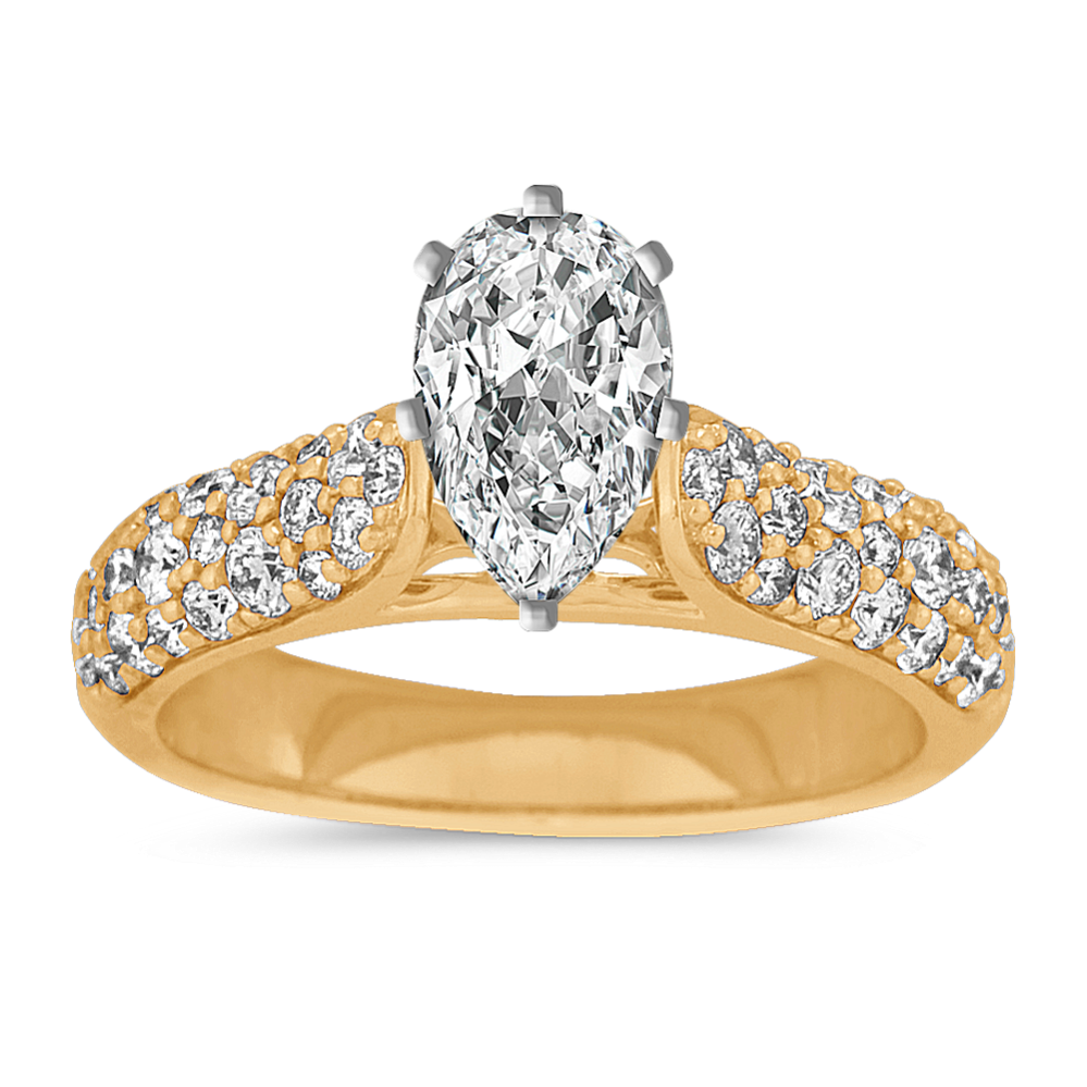 1.2 ct. Natural Diamond Engagement Ring in Yellow Gold