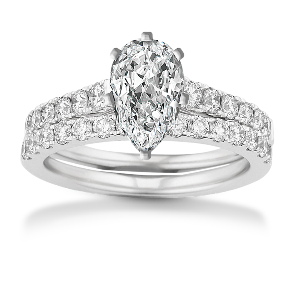 1.5 ct. Natural Diamond Engagement Ring in White Gold