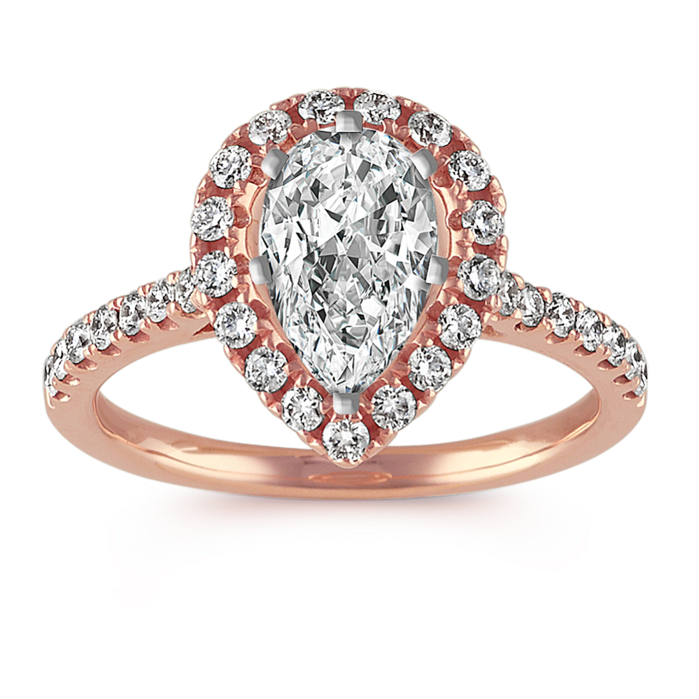 Shane co pear clearance shaped engagement ring