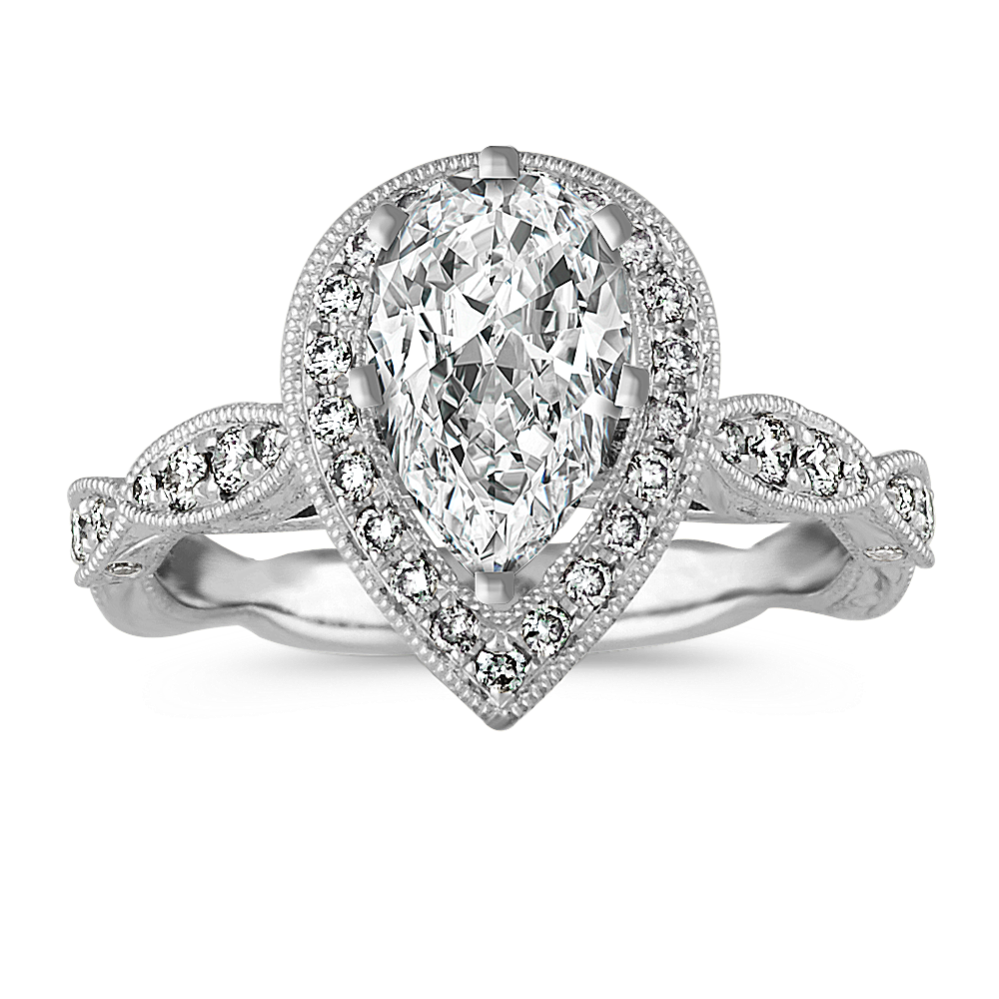 Pear shaped vintage diamond ring cheap