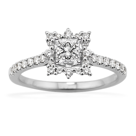 Palais Engagement Ring for 0.30 ct Princess Cut