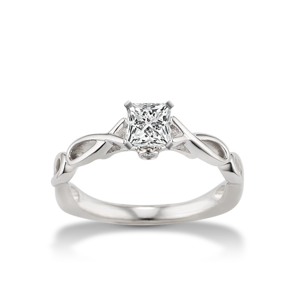 Sofia 14k White Gold Infinity Engagement Ring