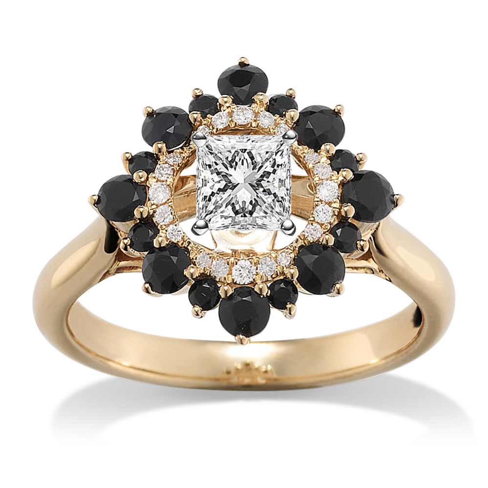 Prestige Sapphire & Diamond Halo Engagement Ring