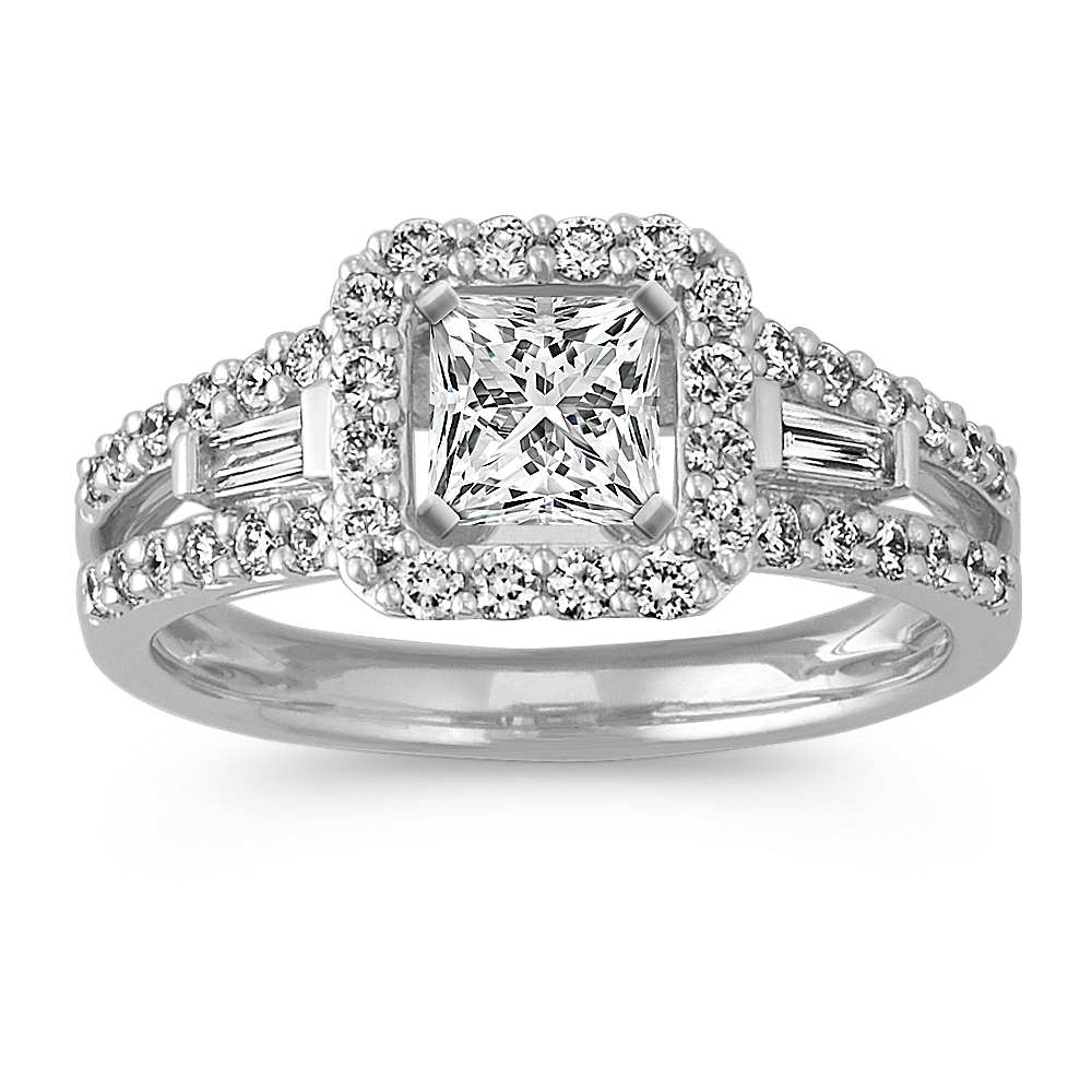 Halo Diamond Engagement Ring