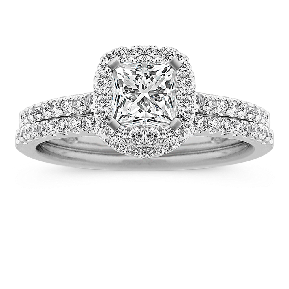 0.83 ct. Natural Diamond Engagement Ring in White Gold