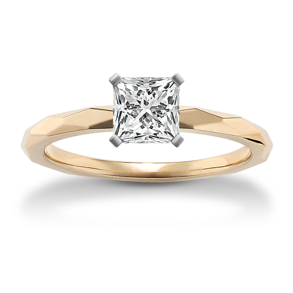 0.81 ct. Natural Diamond Engagement Ring in Yellow Gold