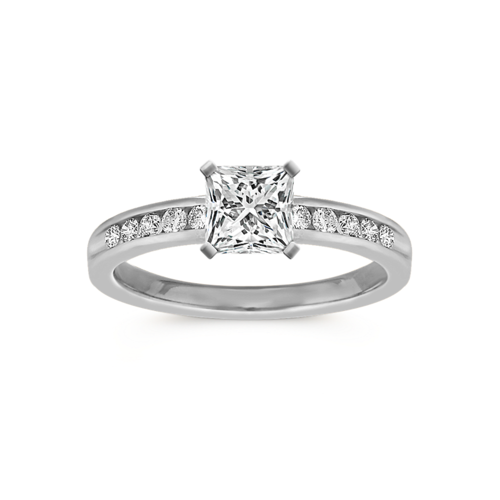 Broadway Natural Diamond Engagement Ring in Platinum