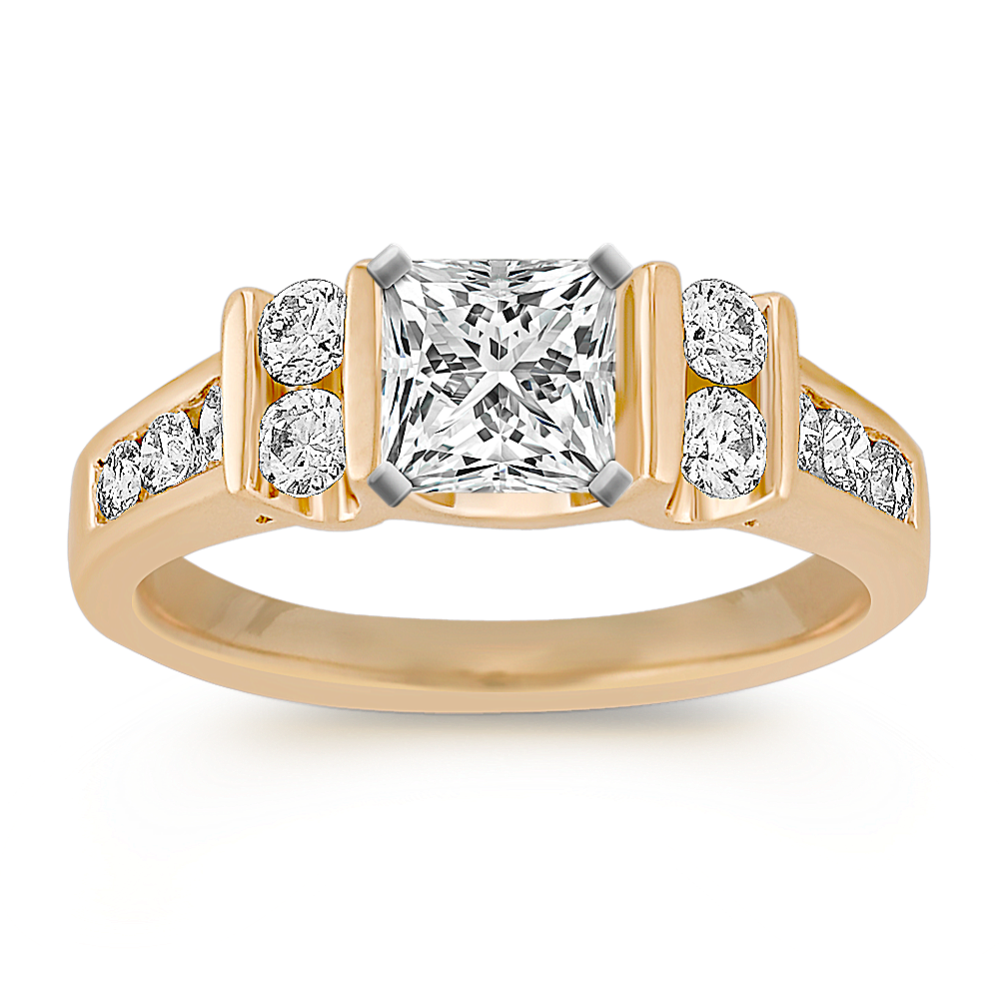 Diamond Engagement Ring with Channel-Setting