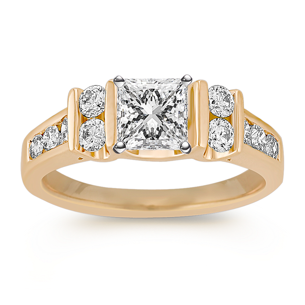 Diamond Engagement Ring with Channel-Setting