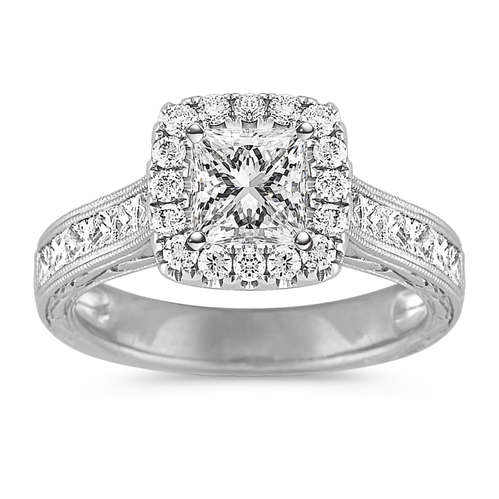 Caserta Halo Engagement Ring