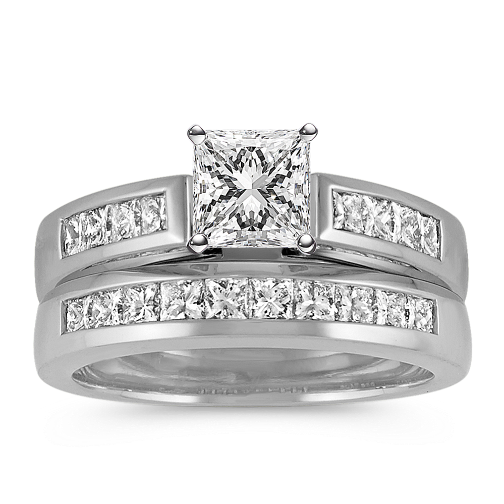 Moselle Platinum Wedding Set