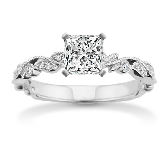 Chantilly Natural Diamond Engagement Ring (Center Stone Sold Separately)