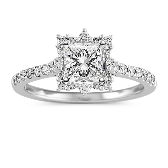Palais Engagement Ring for 0.50 ct Princess Cut