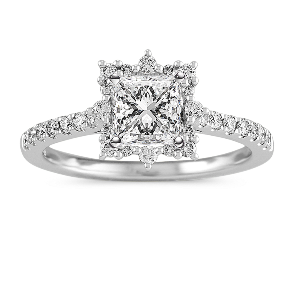 Palais Engagement Ring for 0.50 ct Princess Cut